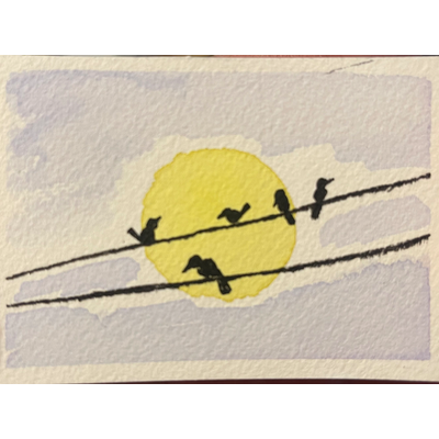 Five Friends aceo art card thumbnail 3