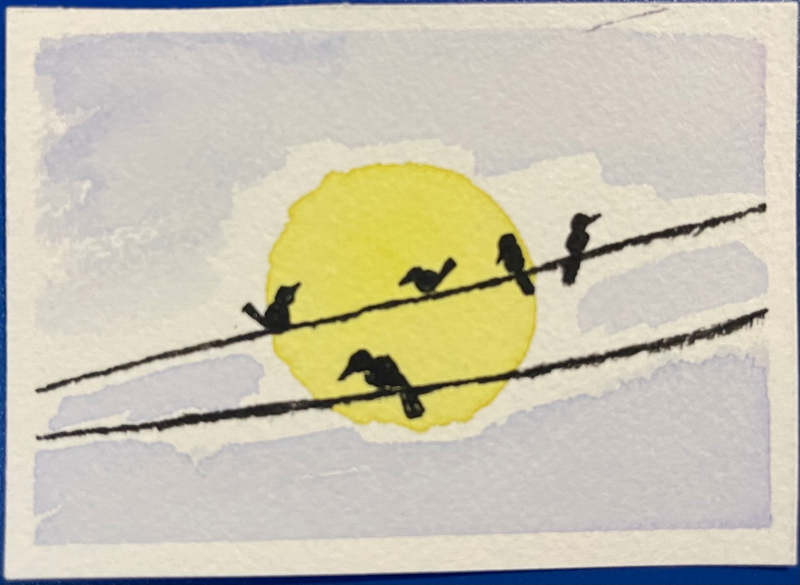 Five Friends aceo art card