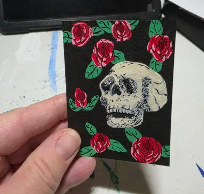 Love in Death I aceo art card thumbnail 1
