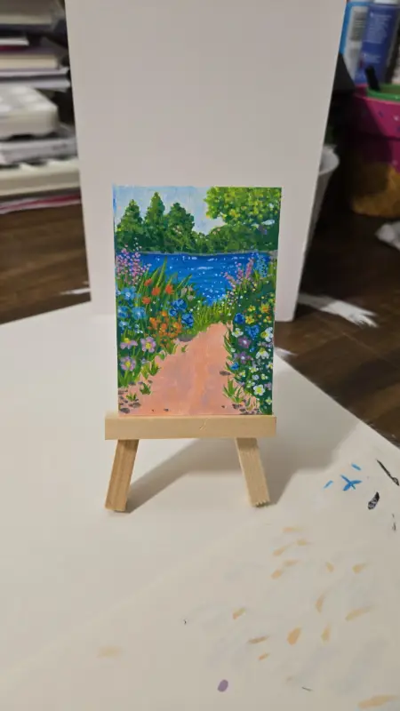 Riverside Path aceo art card