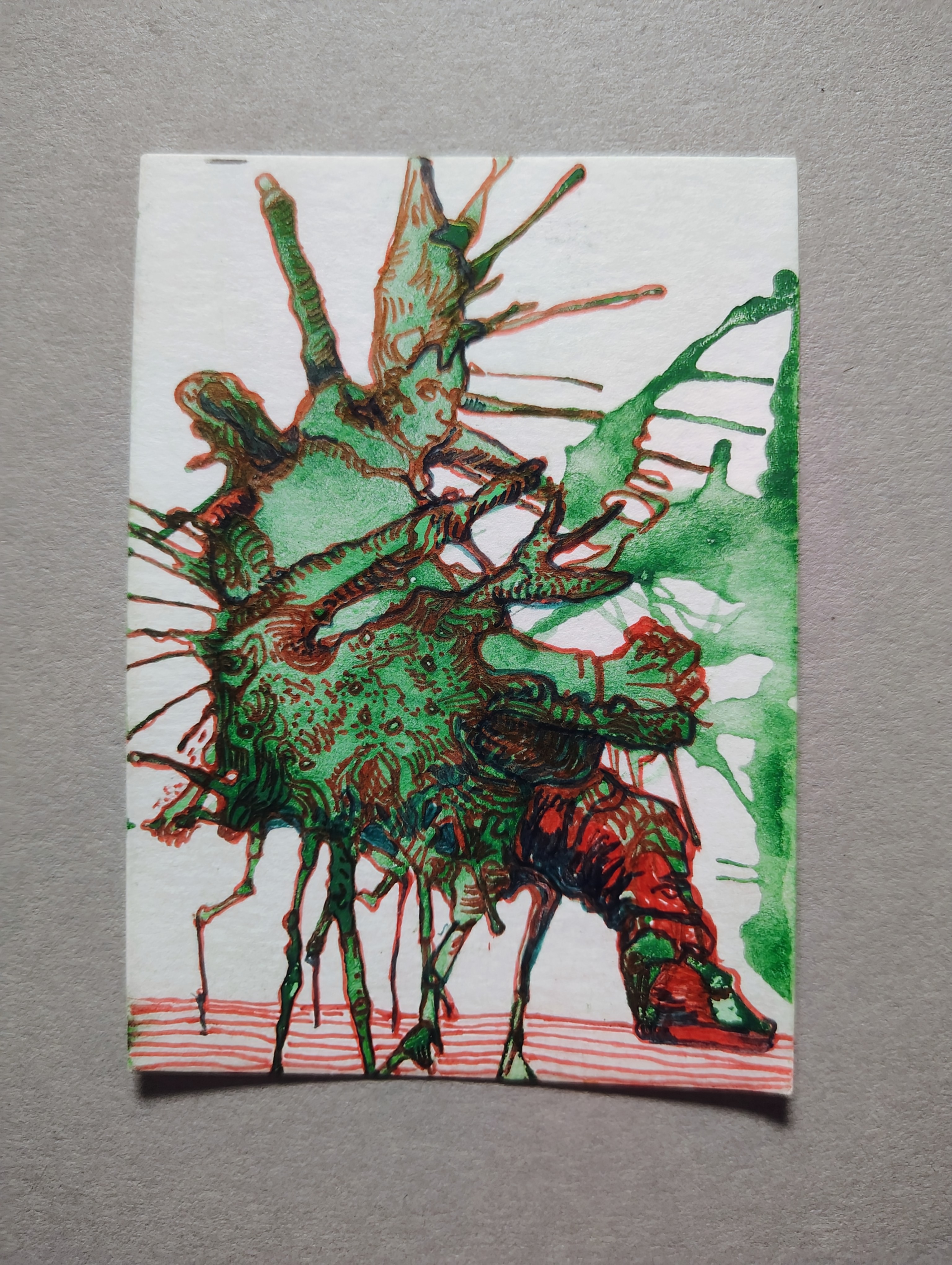 Splatter king aceo art card