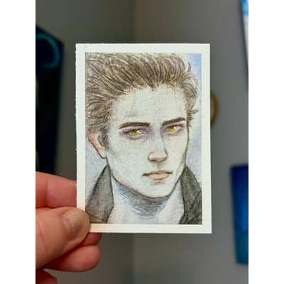 Edward Cullen aceo art card thumbnail 1