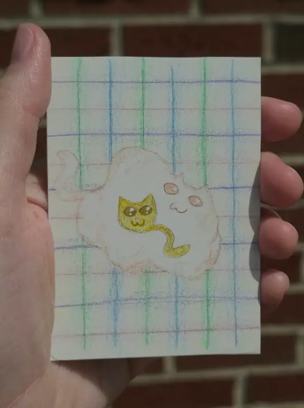 Kitty egg aceo art card