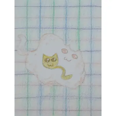 Kitty egg aceo art card thumbnail 2