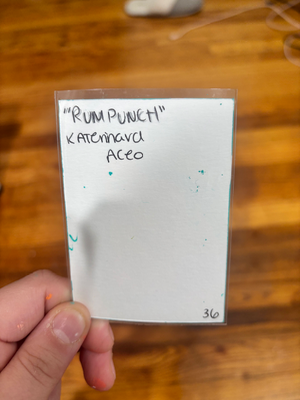 Rum Punch Cocktail aceo art card thumbnail 2