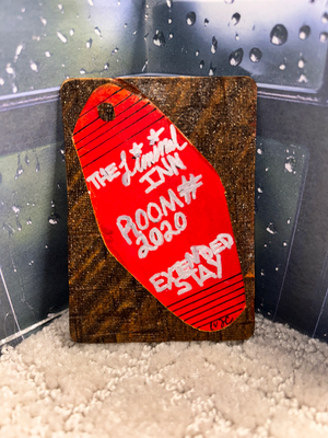 The Liminal Inn Room 2020 Extended Stay ACEO Funny Motel Key Painting aceo art card thumbnail 2