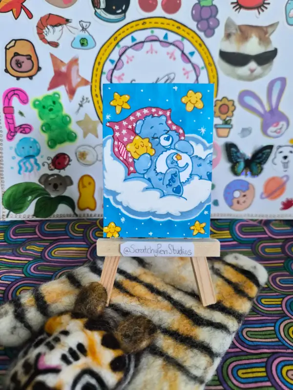 "Sweet Dreams" Fan Art, Care Bears aceo art card