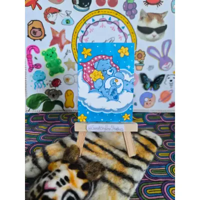 "Sweet Dreams" Fan Art, Care Bears aceo art card thumbnail 1