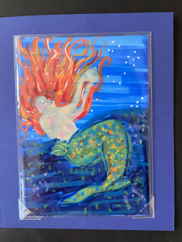Falling deeper aceo art card