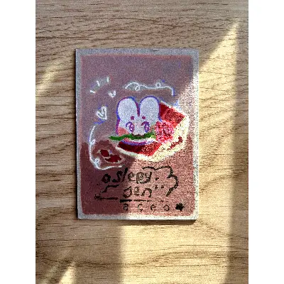 bun velvet cake ~ aceo art card thumbnail 2
