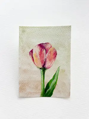 Stolen Petals | Small Magics from the Woods Series aceo art card thumbnail 1