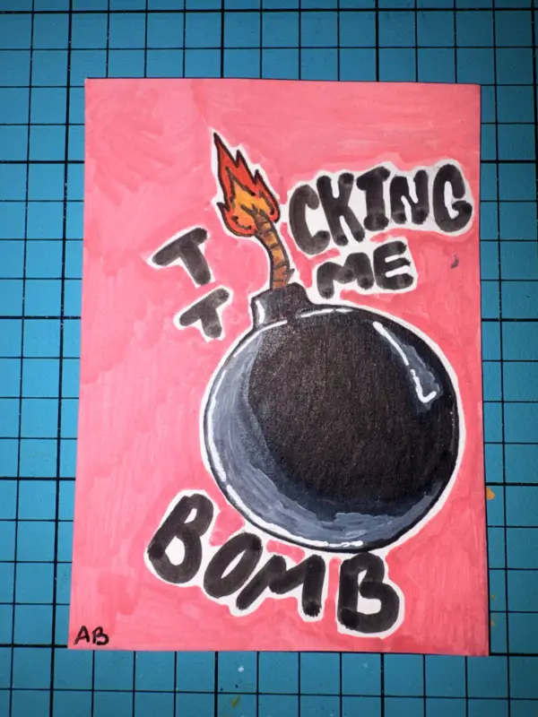 Time Bomb aceo art card