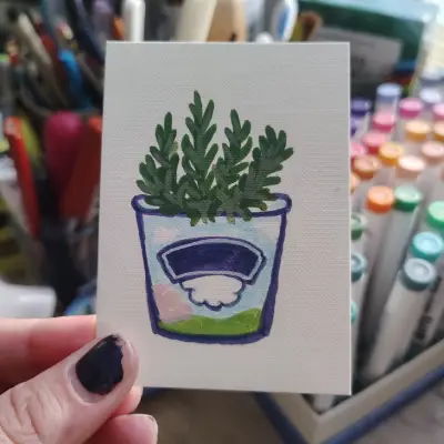 Ice Cream Garden (#1 of 4) aceo art card thumbnail 1