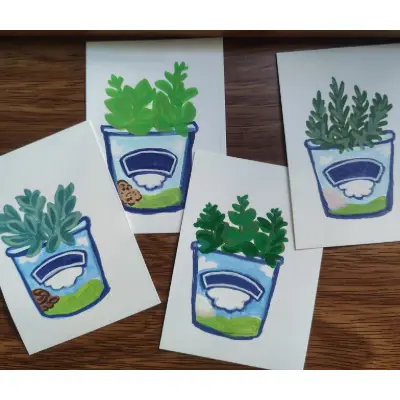 Ice Cream Garden (#1 of 4) aceo art card thumbnail 2