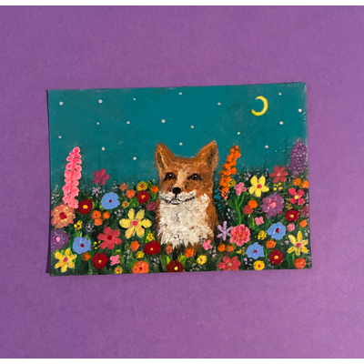 Wildflower Wanderer aceo art card thumbnail 2