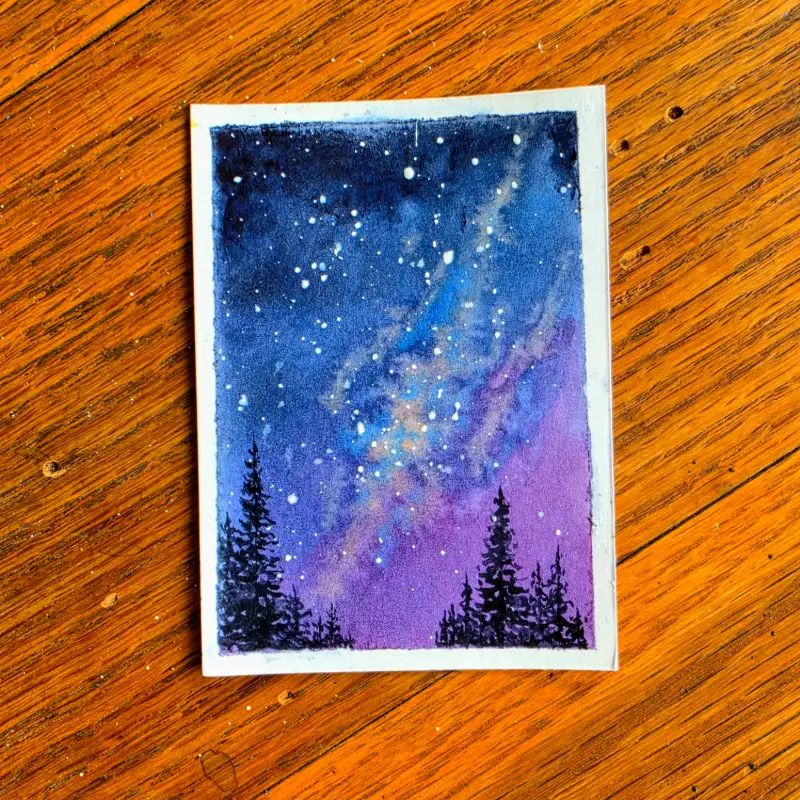 Milky Way #11 aceo art card