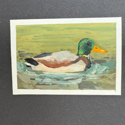 mallard aceo art card thumbnail 2
