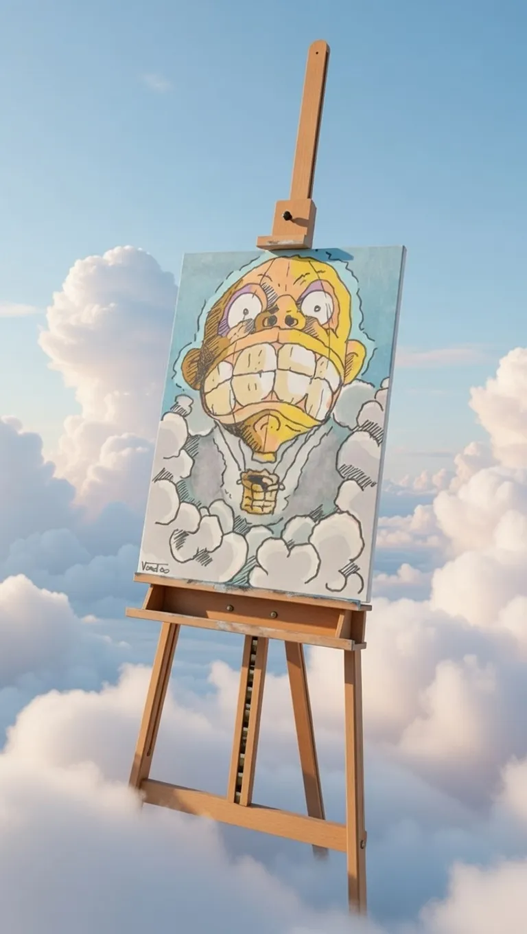 Hot air head aceo art card