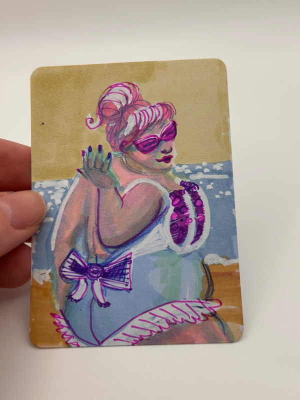 Let’s go Girls aceo art card