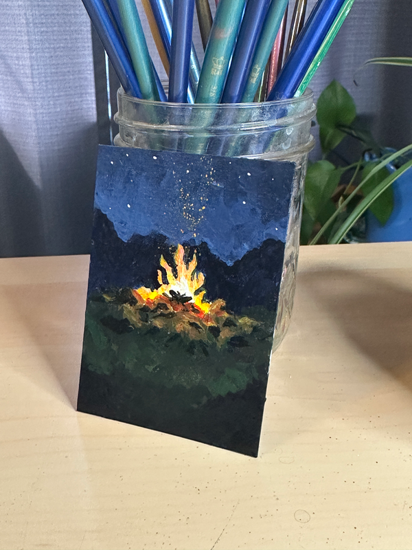Bonfire 4 aceo art card