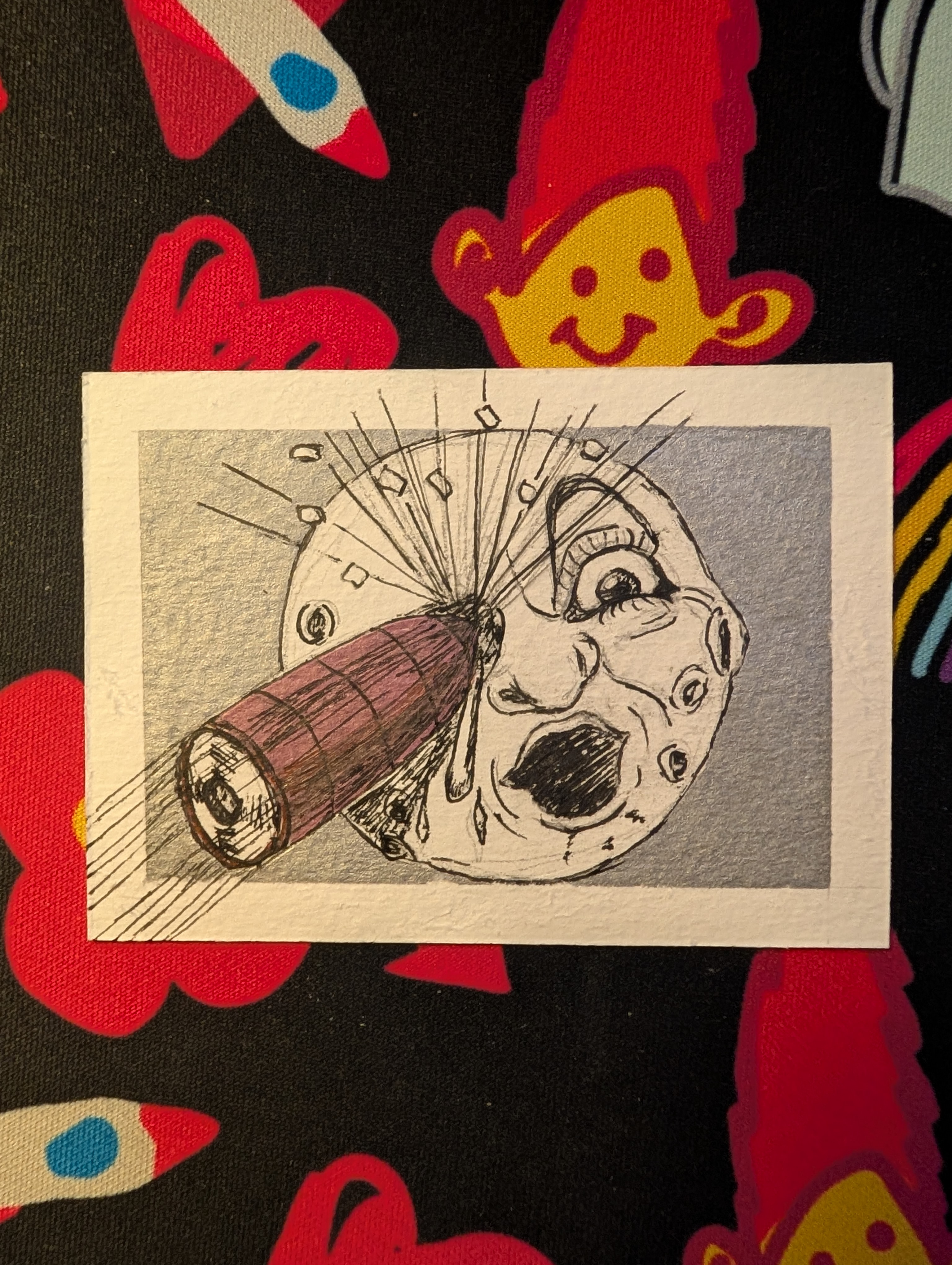 A Trip to the Moon aceo art card