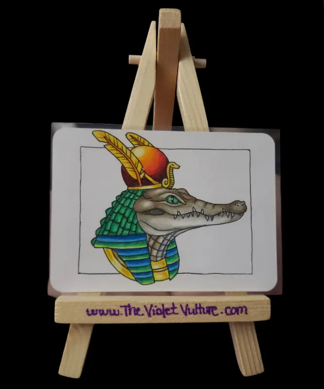 Sobek Egyptian Pantheon aceo art card