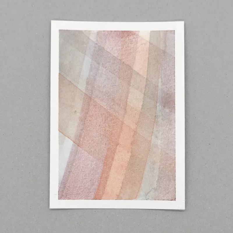 Crossing Paths - Abstract Watercolor aceo art card