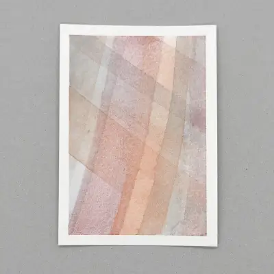 Crossing Paths - Abstract Watercolor aceo art card thumbnail 1