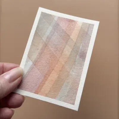 Crossing Paths - Abstract Watercolor aceo art card thumbnail 2