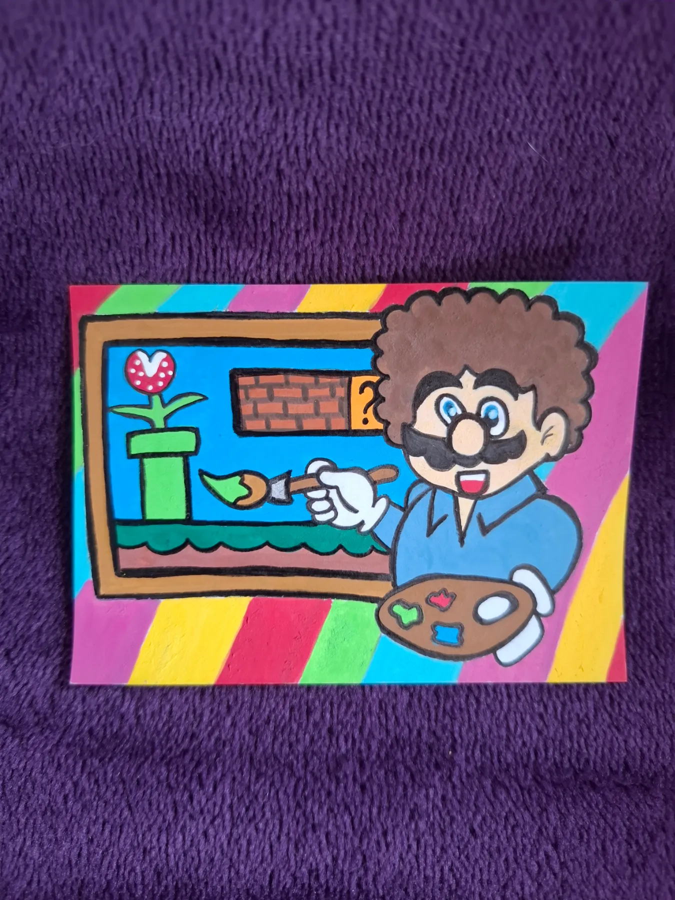 Bob Mario Ross aceo art card