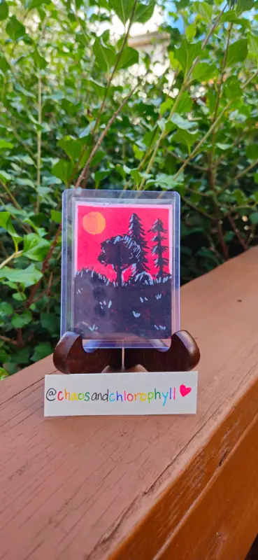 Fire in the Sky aceo art card