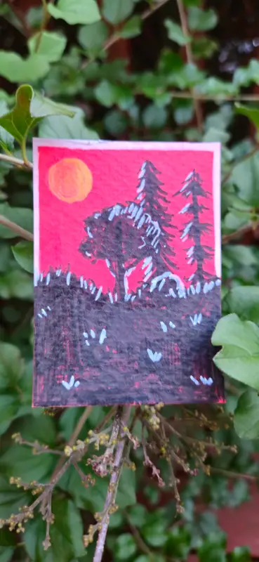 Fire in the Sky aceo art card