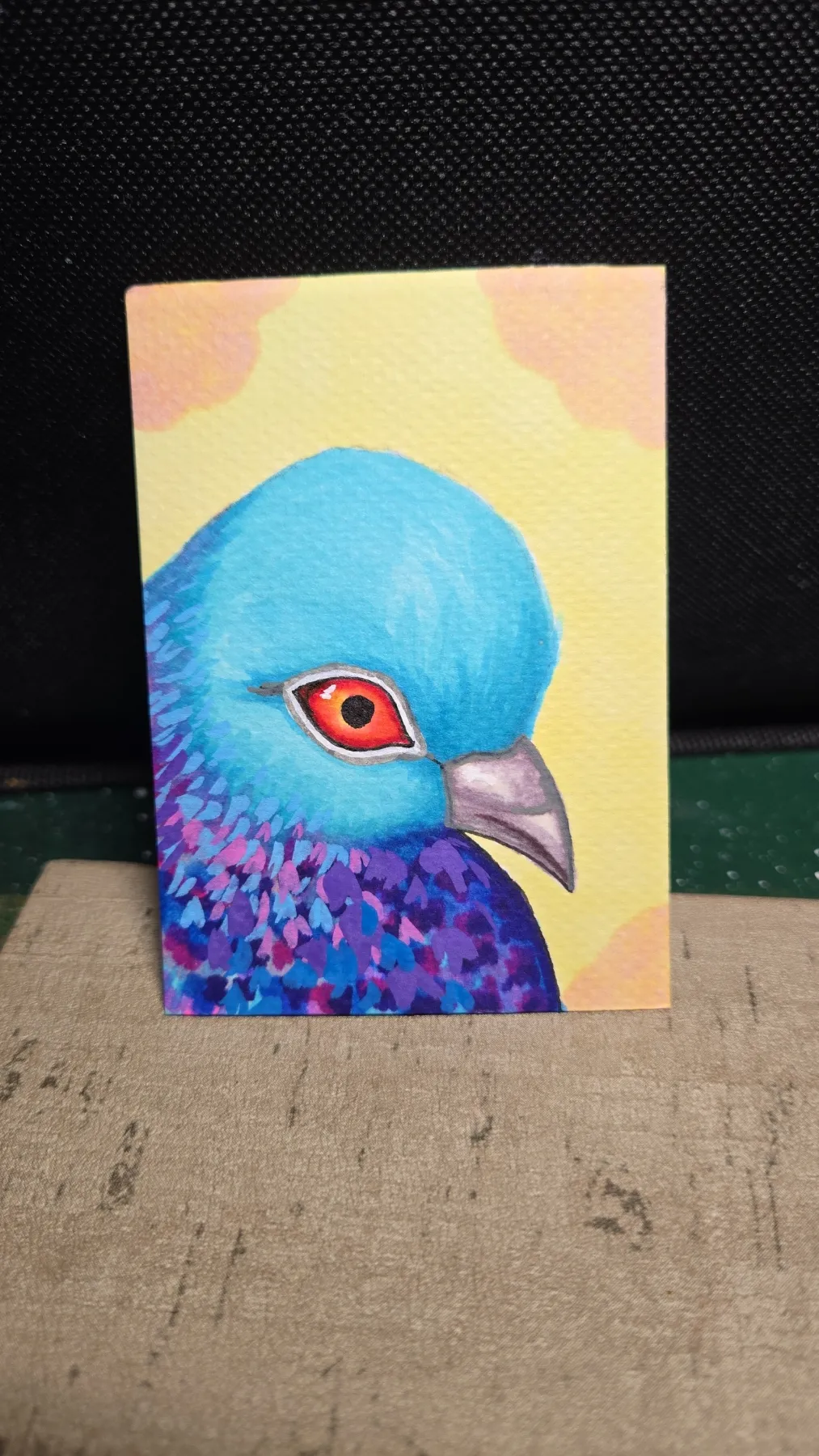 Pigeon of Judgement aceo art card