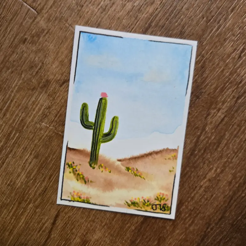 Desert aceo art card