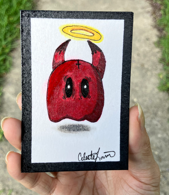 Ted, the “Angel" aceo art card thumbnail 2