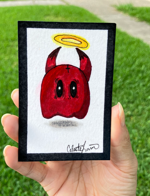 Ted, the “Angel" aceo art card thumbnail 1