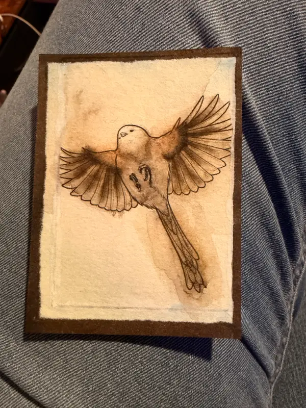 Snow Fairy Bird Collection, 1 of 4 aceo art card