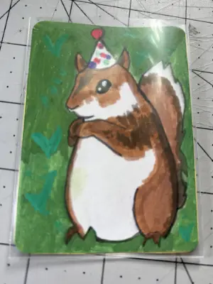 Party Hat aceo art card thumbnail 1