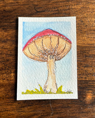 Original ACEO painting - “Cecil” - OOAK aceo art card thumbnail 1