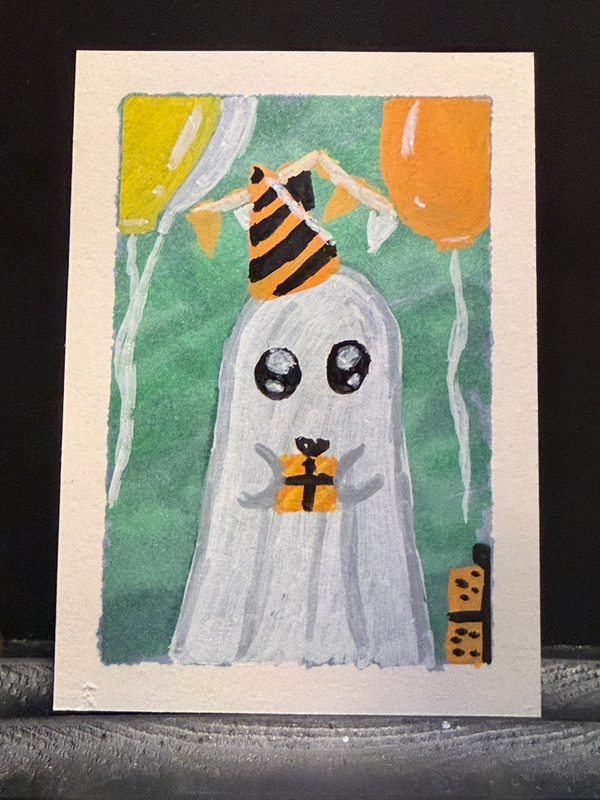 Birthday Spirit aceo art card