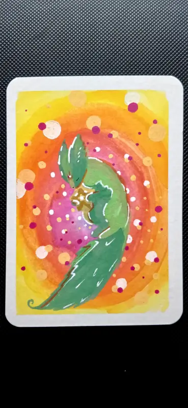 Spinning Color aceo art card