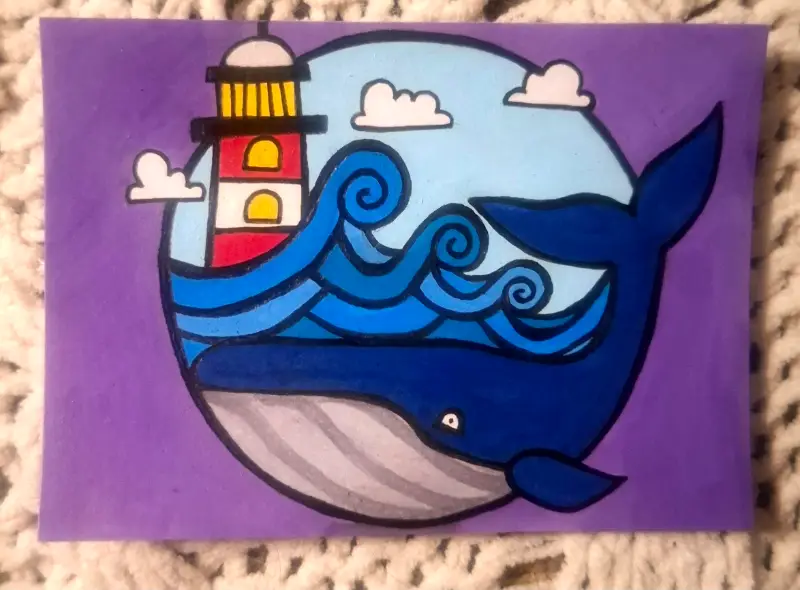 Ocean Views aceo art card