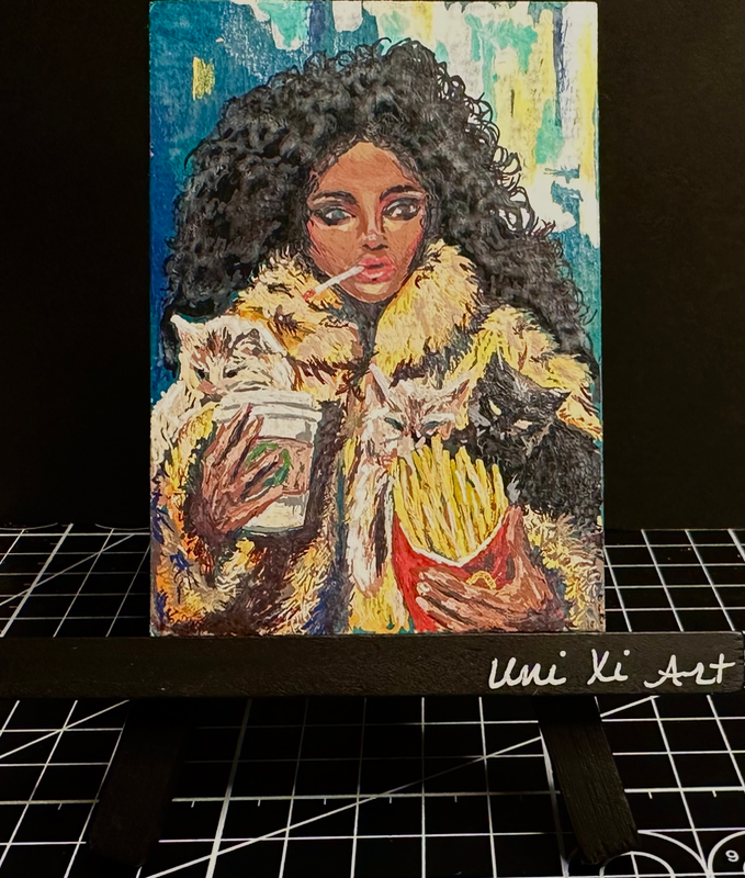 Just A Girl and her Faves aceo art card