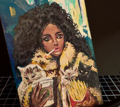 Just A Girl and her Faves aceo art card thumbnail 3