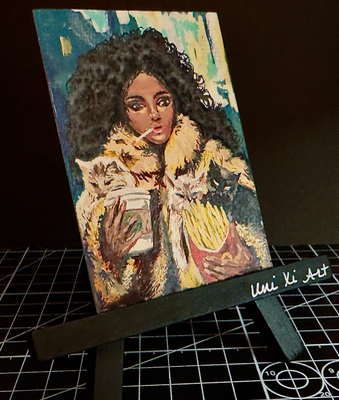 Just A Girl and her Faves aceo art card thumbnail 2