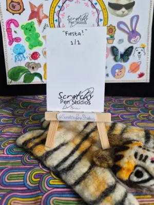 "Fiesta!" Piñata, Colorful aceo art card thumbnail 2