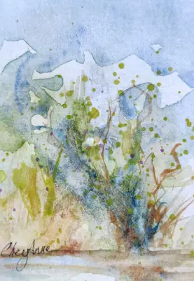 Wild Gorgeous Landscape WaterColour by CheyAnne aceo art card thumbnail 2