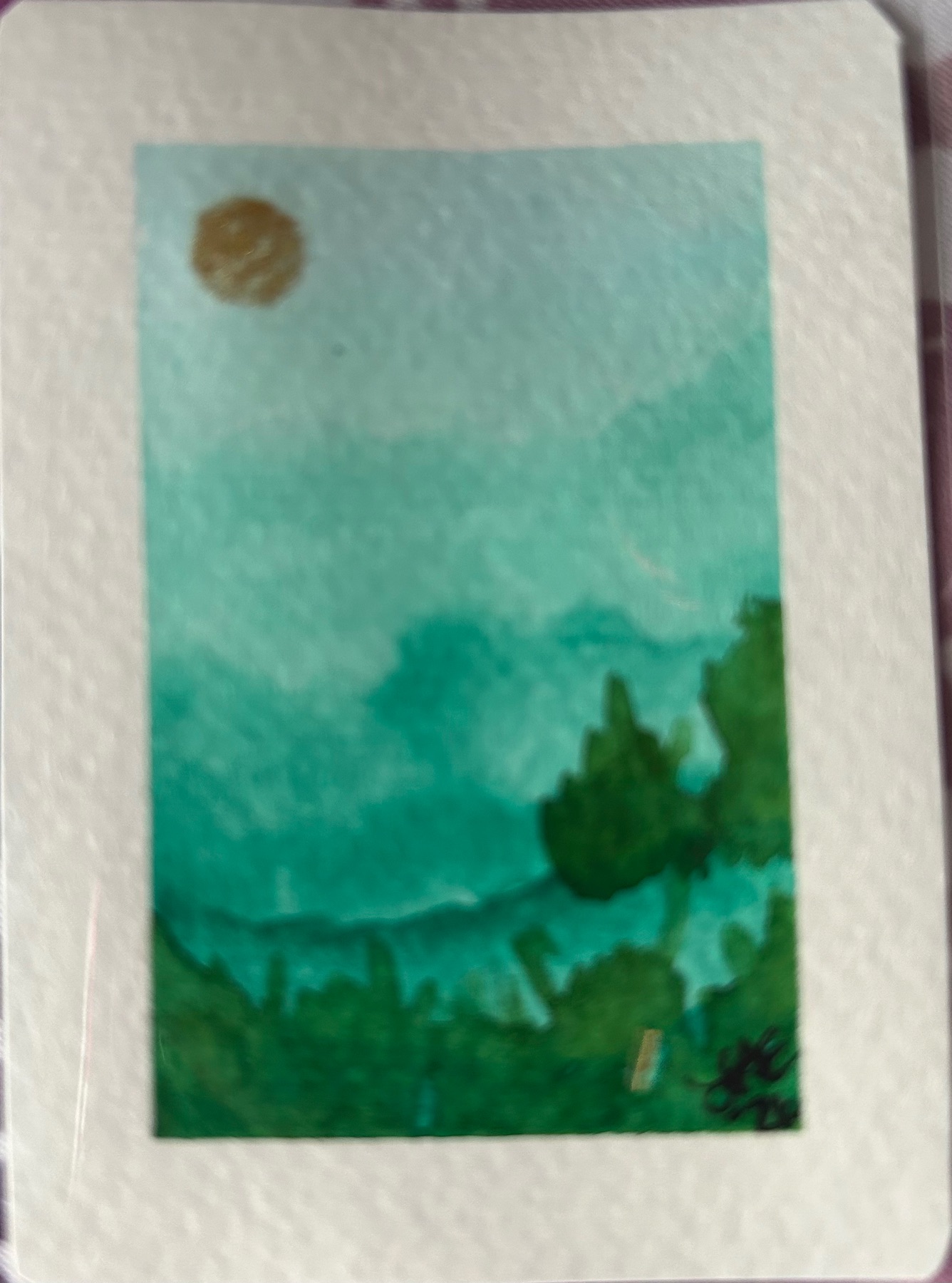 Tiny Landscape aceo art card