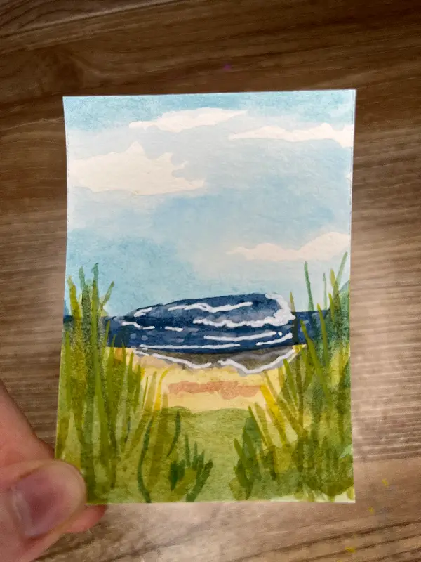 Beach Grass aceo art card
