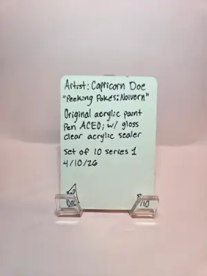 Peeking Pokémon #8: Noivern aceo art card thumbnail 2